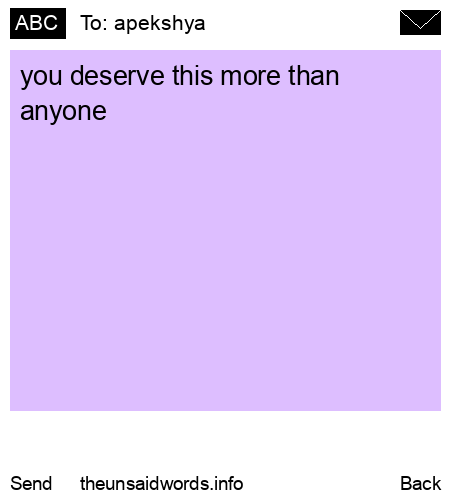 unsent message to apekshya