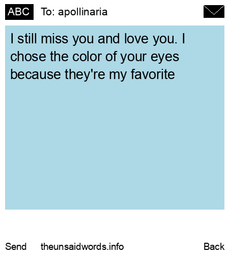 unsent message to apollinaria