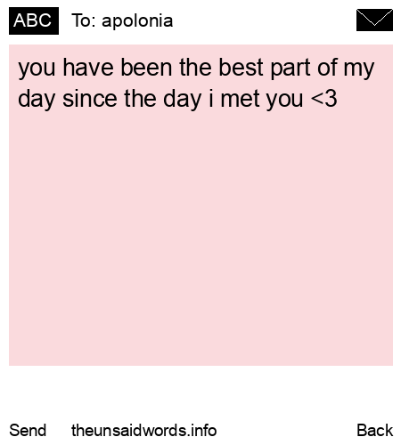 unsent message to apolonia