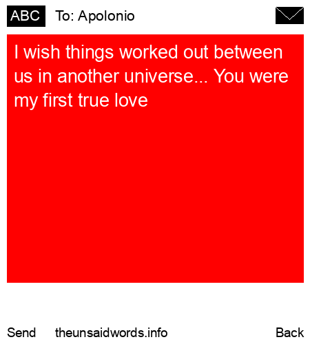 unsent message to Apolonio