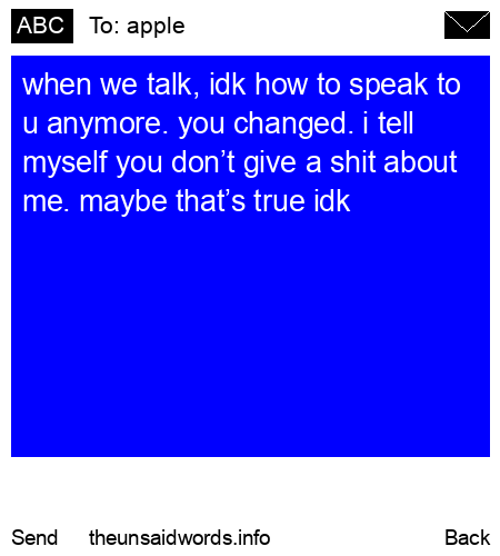 unsent message to apple