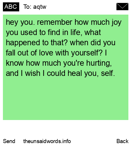 unsent message to aqtw