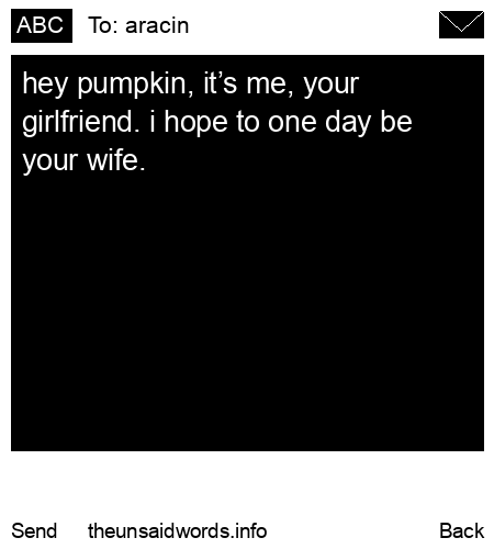unsent message to aracin