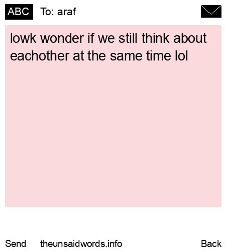 unsent message to araf