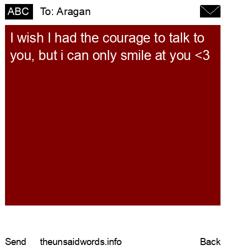 unsent message to Aragan