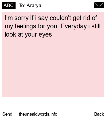 unsent message to Ararya