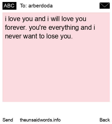 unsent message to arberdoda