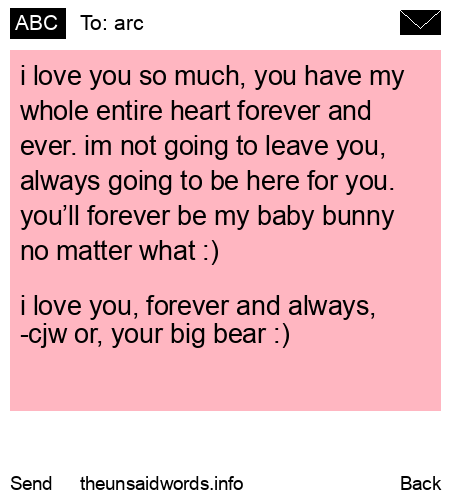unsent message to arc