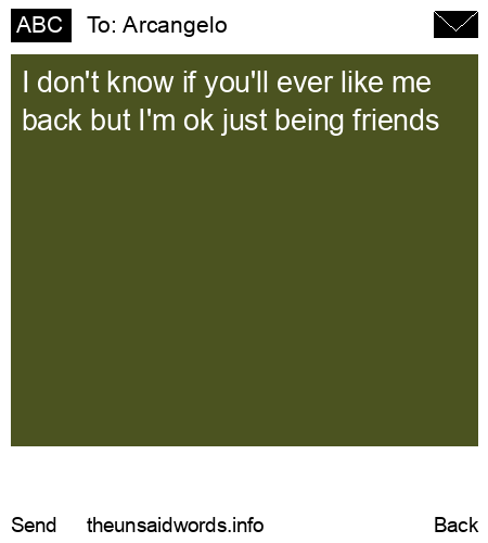 unsent message to Arcangelo
