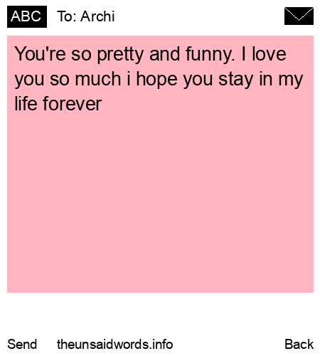 unsent message to Archi