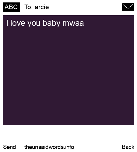 unsent message to arcie