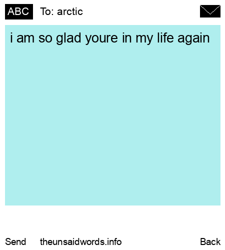 unsent message to arctic