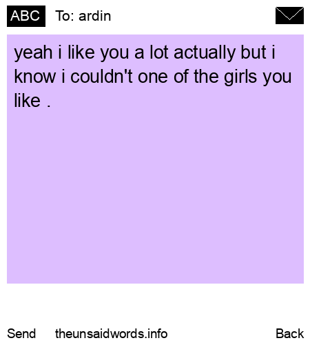unsent message to ardin