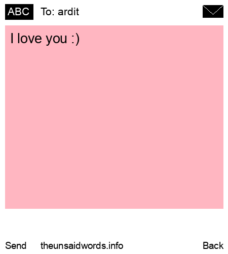 unsent message to ardit