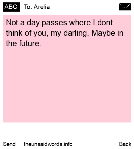 unsent message to Arelia