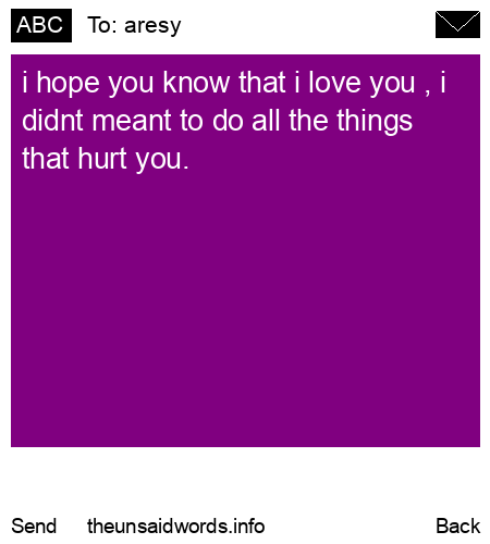 unsent message to aresy