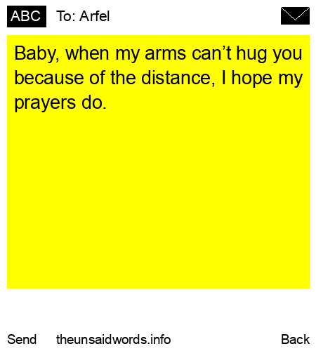 unsent message to Arfel