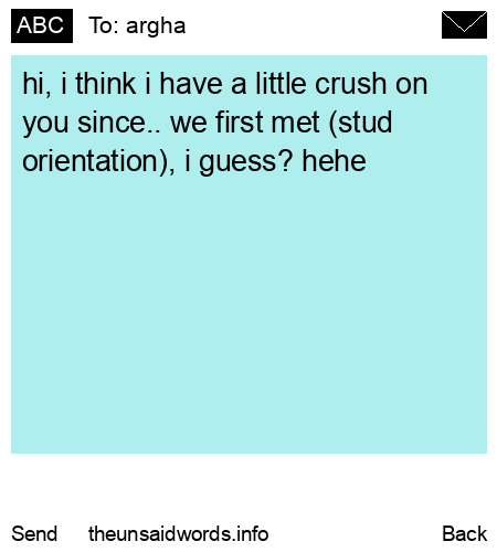 unsent message to argha