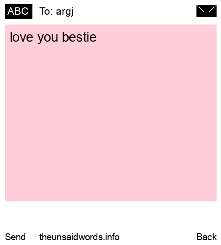 unsent message to argj