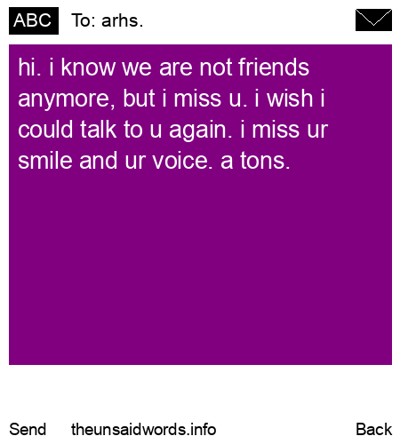 unsent message to arhs.