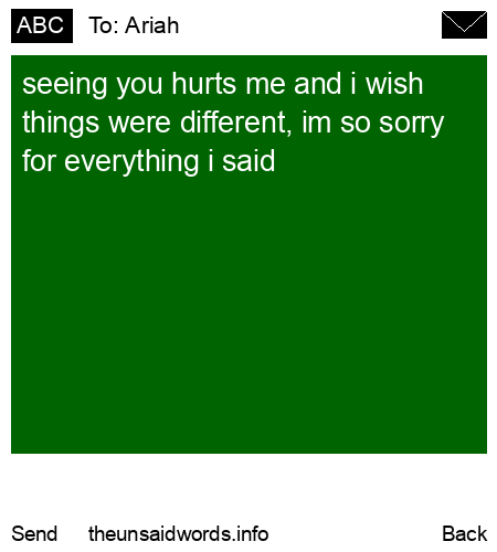 unsent message to Ariah