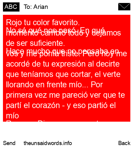 unsent message to Arian