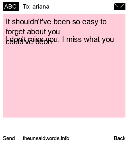 unsent message to ariana
