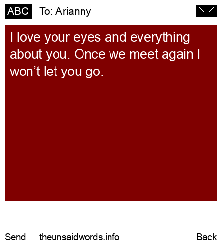unsent message to Arianny 