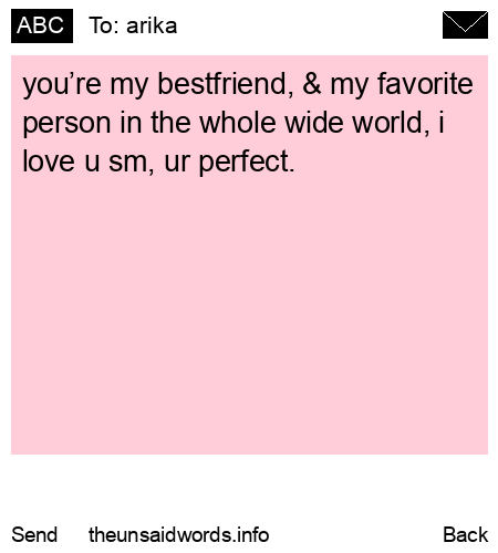unsent message to arika