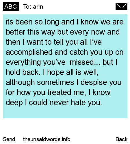 unsent message to arin