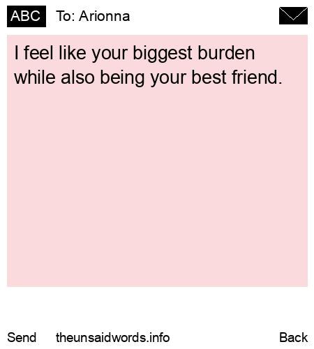 unsent message to Arionna