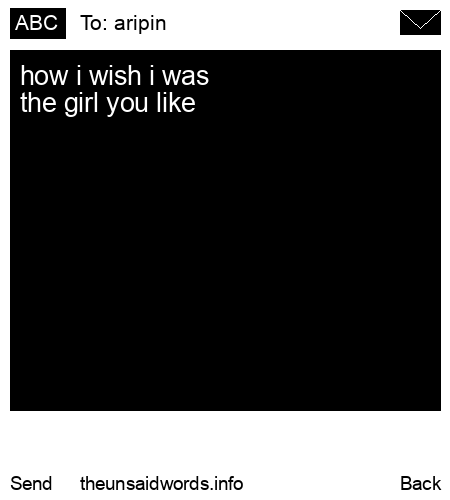 unsent message to aripin