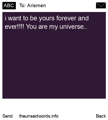 unsent message to Arismen 