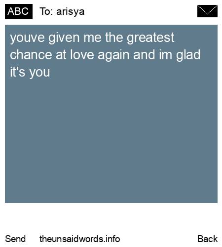 unsent message to arisya