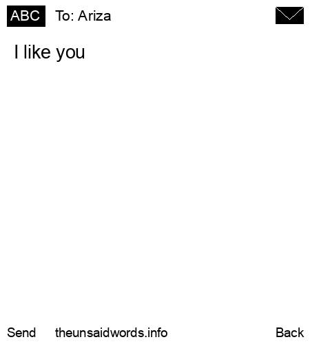 unsent message to Ariza
