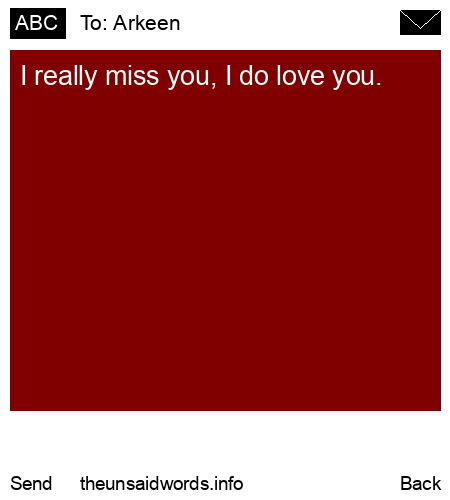 unsent message to Arkeen
