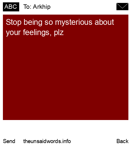 unsent message to Arkhip