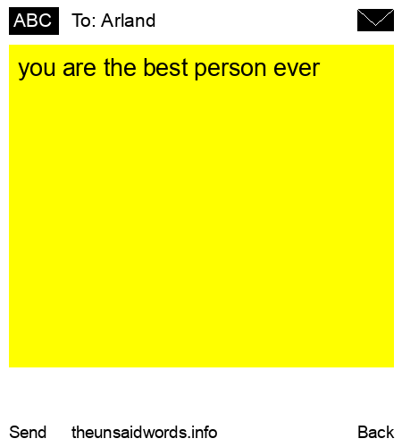 unsent message to Arland