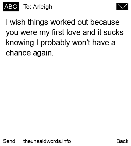 unsent message to Arleigh