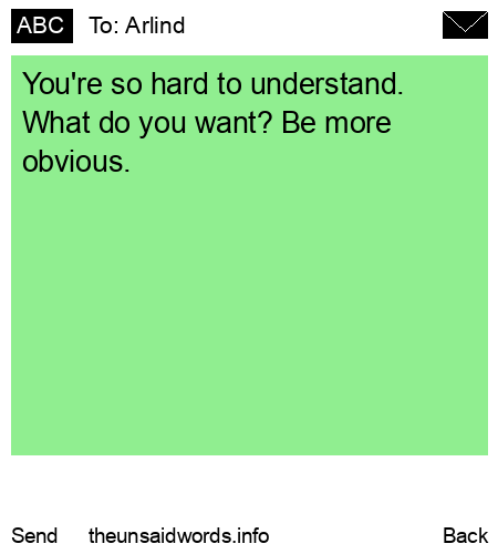 unsent message to Arlind