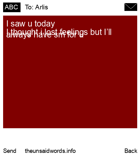 unsent message to Arlis