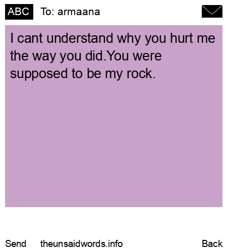 unsent message to armaana