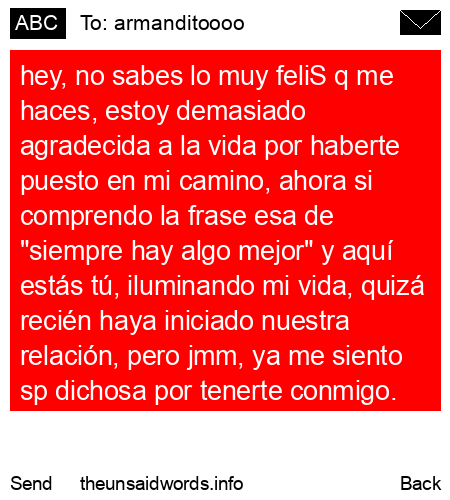 unsent message to armanditoooo