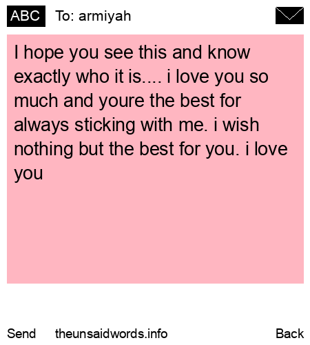 unsent message to armiyah