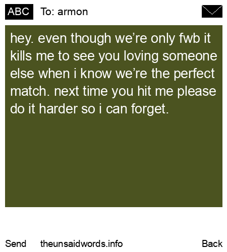 unsent message to armon