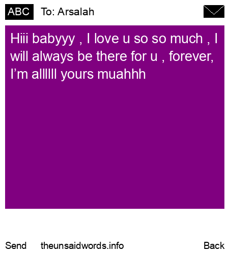 unsent message to Arsalah 