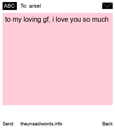 unsent message to arsel