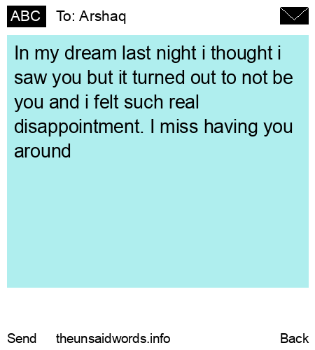 unsent message to Arshaq