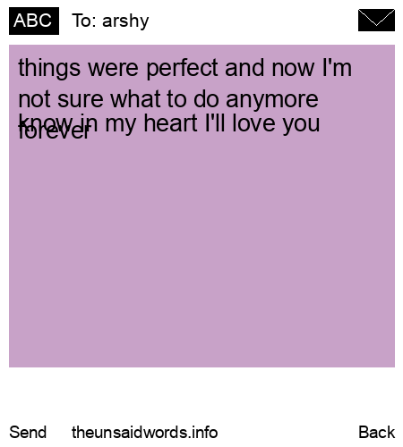 unsent message to arshy