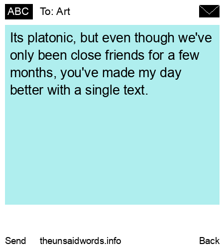 unsent message to Art
